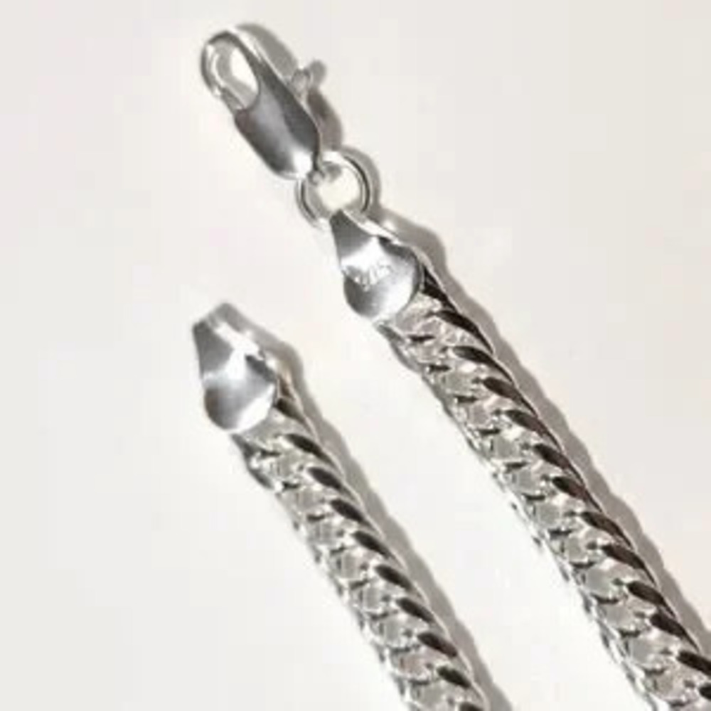 925 Sterling Silver Necklace Thick Double Chain Link Christmas Birthday Gift NEW